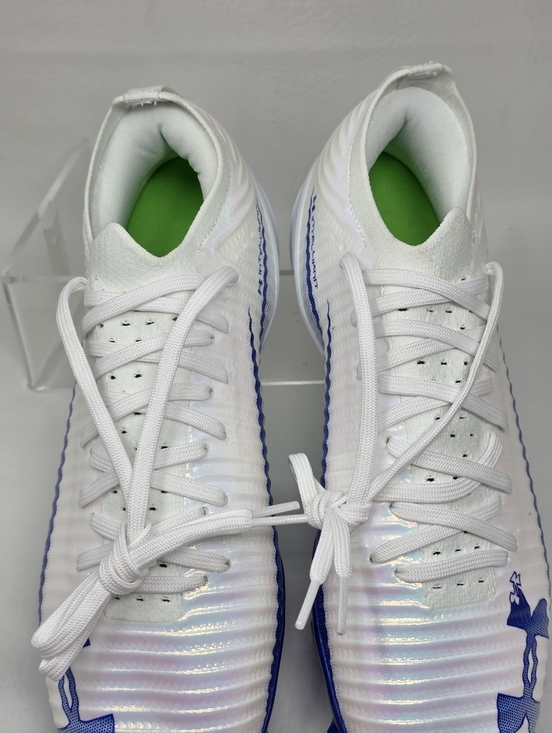 Under Armour Blur Pro Football Cleats Mens Size 9.5 White Team Royal 3028220 New